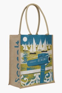 Seasalt jute bag with telescope yacht print by Matt johnson 