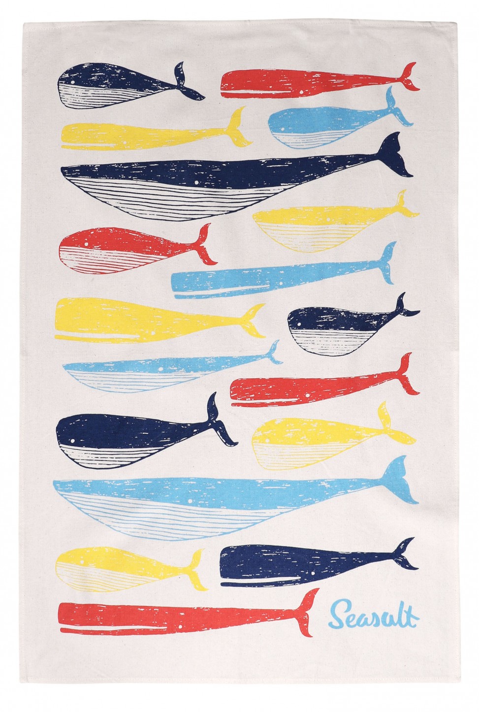 Whale print tea towel by Matt Johnson for Seasalt Cornwall