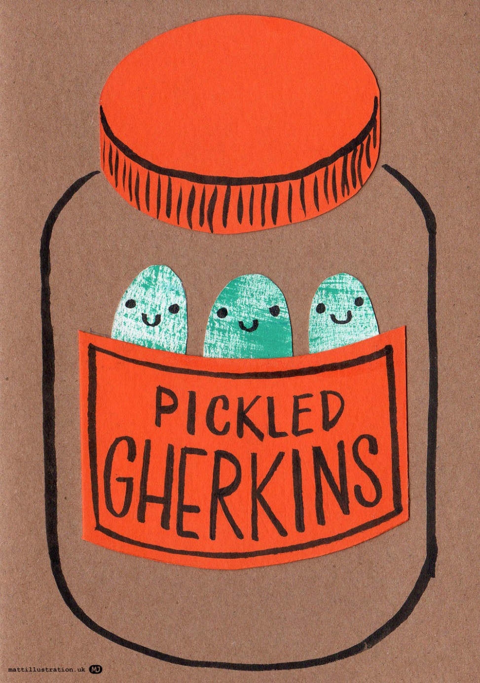 pickled gherkins illustration by Matt Johnson