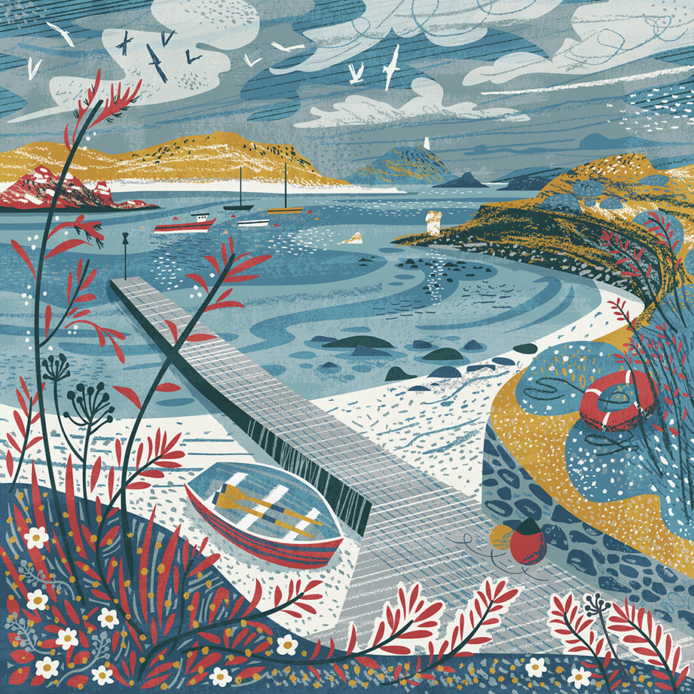 Illustration Taen Sound, St Martins in the Isles of Scilly by Matt Johnson