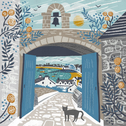 Garrison Gate, St Mary's, Isles of Scilly greetings card - illustration by Matt Johnson for Seasalt Cornwall