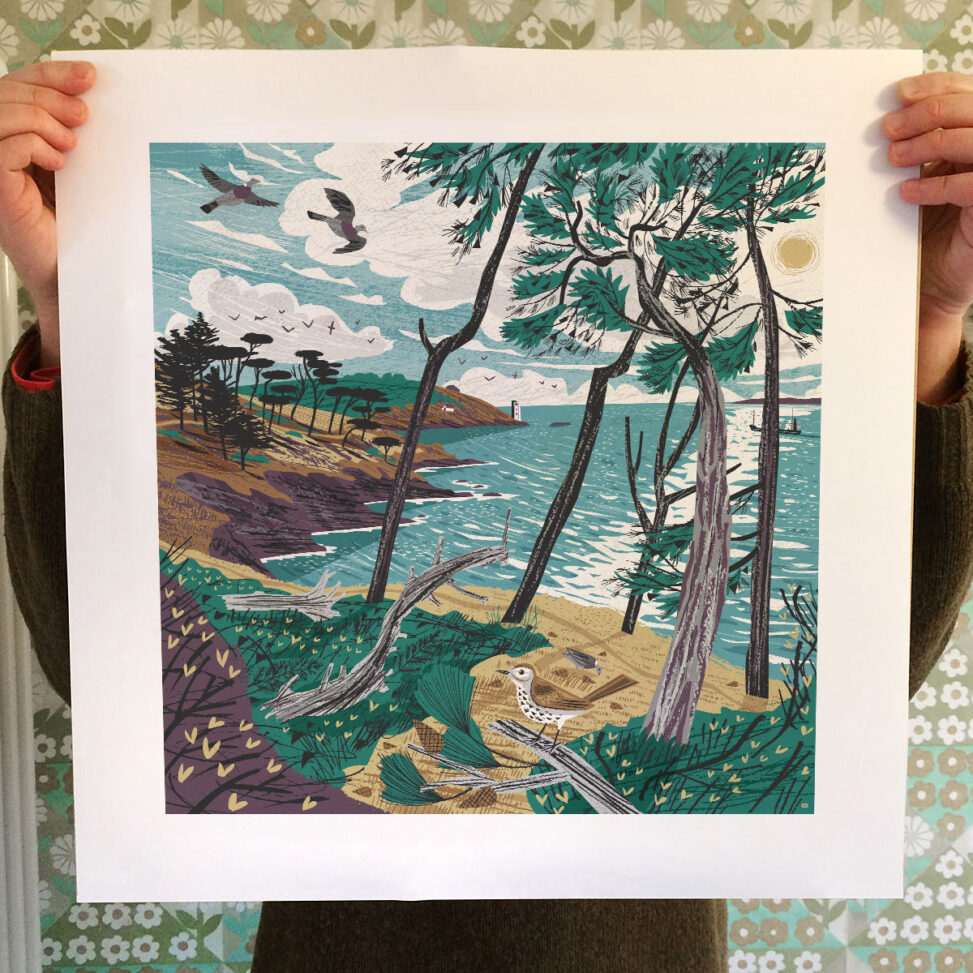 St Anthony Head Pines Print by Matt Johnson
