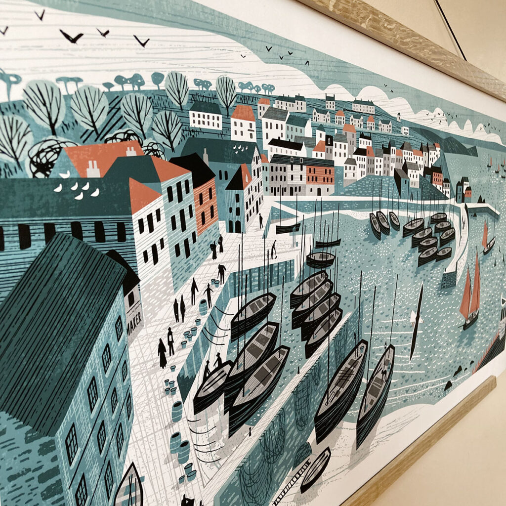 Mevagissey Harbour art print by Matt Johnson